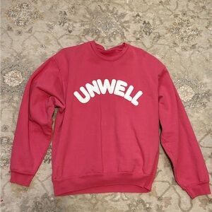 Unwell Crewneck Sweatshirt in Raspberry